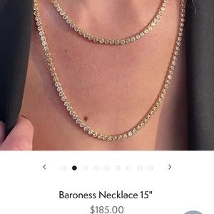 Melinda Maria baroness tennis necklace